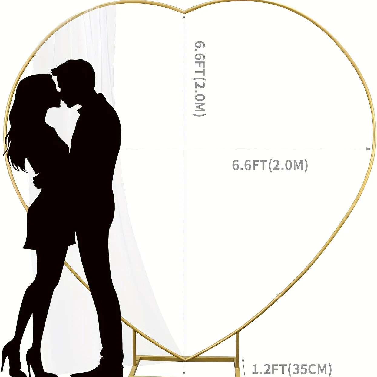 Heart Shape Wedding Metal Arch Backdrop For Photobooth Props