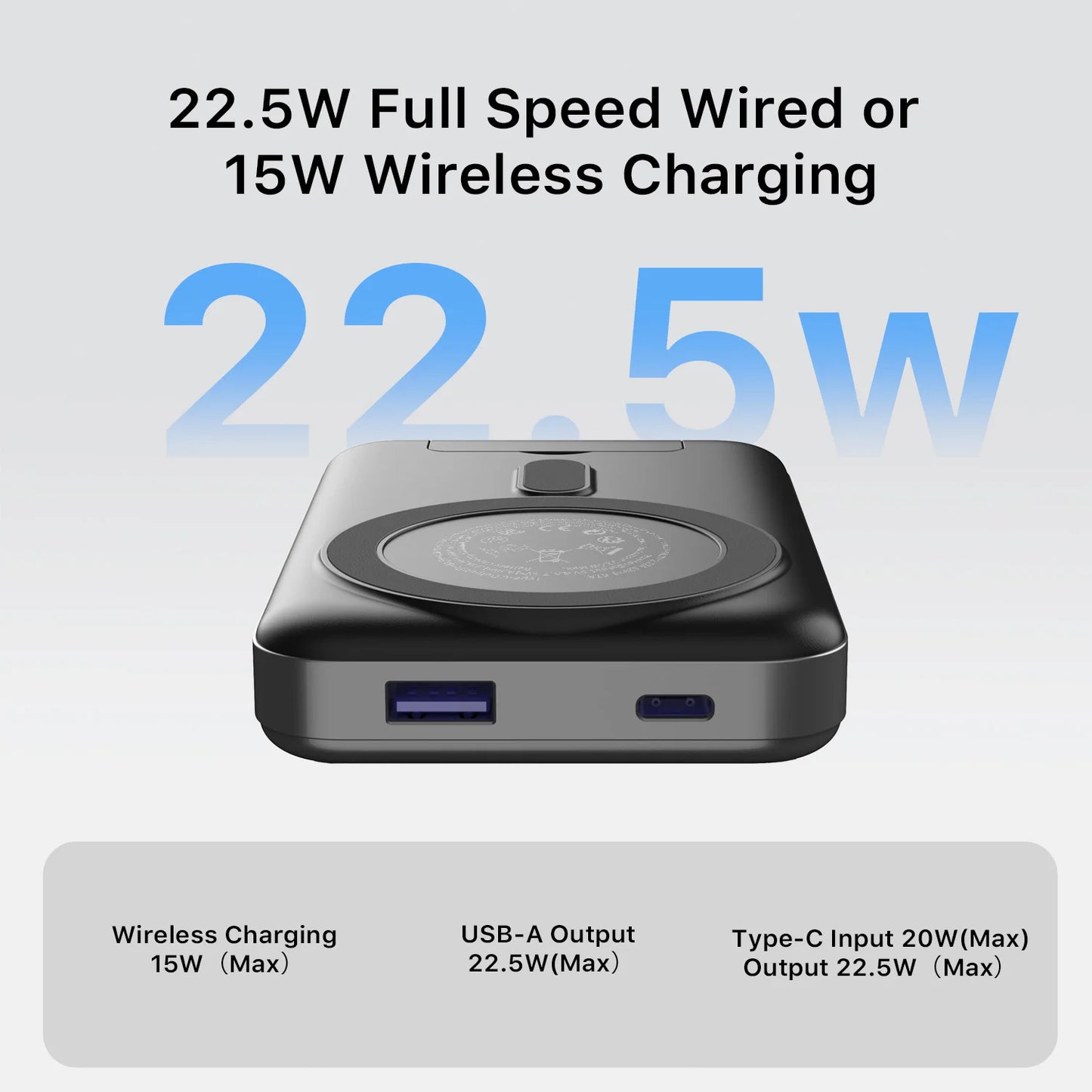 10000mAh Power Bank Magnetic, JUOVI 22.5W Wireless Portable Charger, Fast Charge Battery Pack for iPhone 17/16/15/14/13 Series