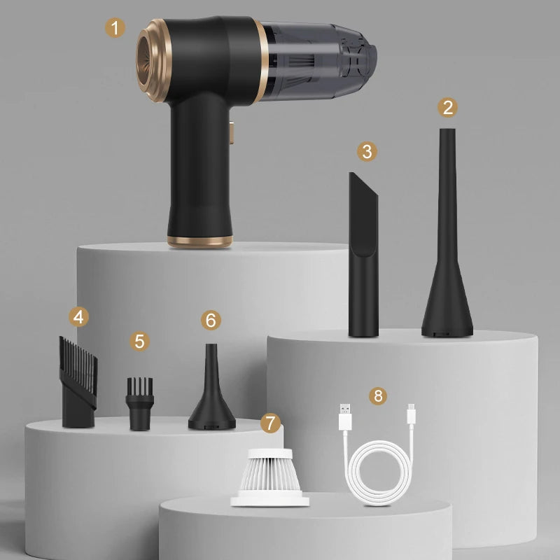 Wireless Car Vacuum Cleaner Cordless HEPA Dust Removal For Cars