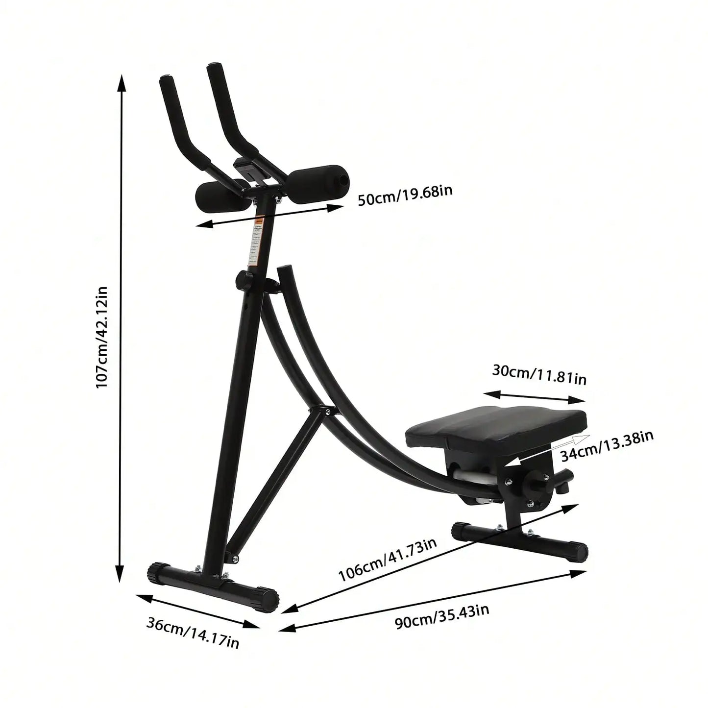 Ab Workout Equipment Foldable Abdominal Core Machine With 3 Intensities