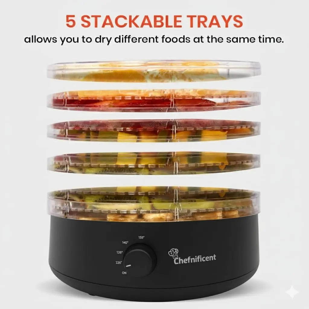 XMSJ DryMax Dehydrator 280 Five Tray Adjustable With Even Heat