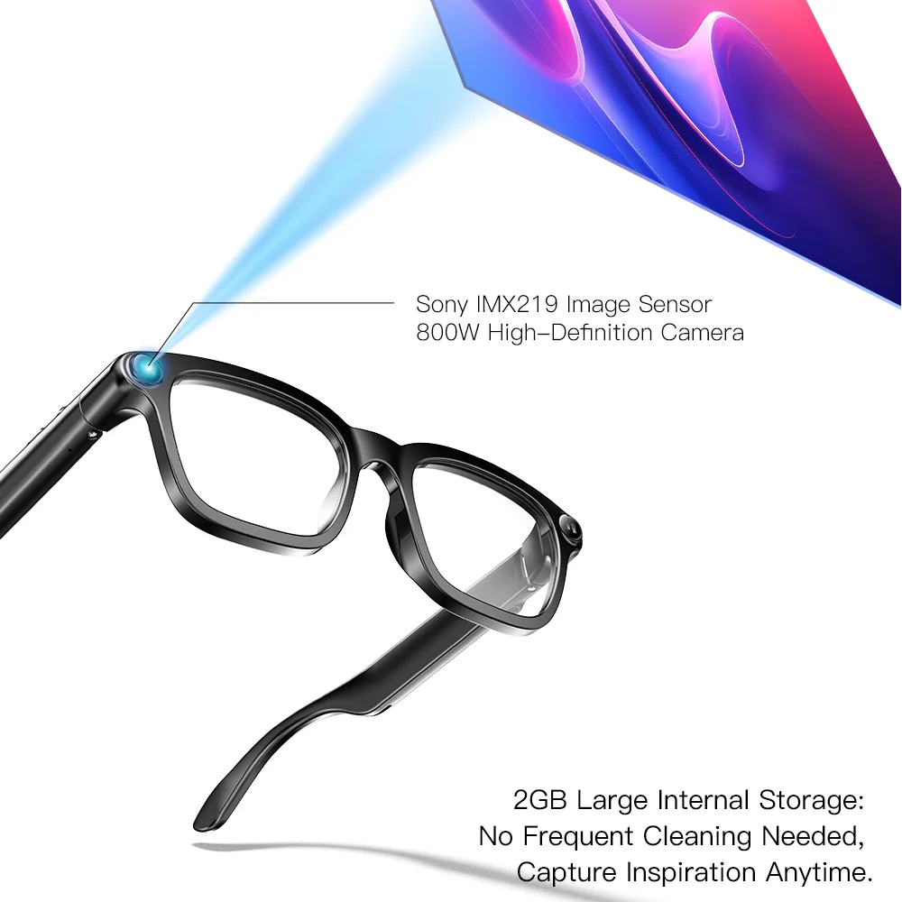 Giinova 800W Smart Video Glasses With Camera 1080P HD
