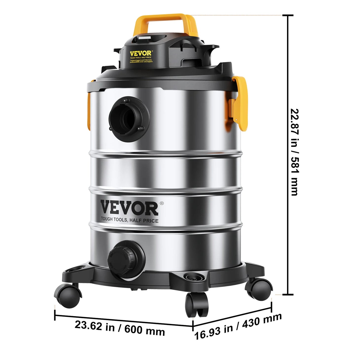 SucceBuy Wet Dry Shop Vacuum Powerful Suction For Pet Hair