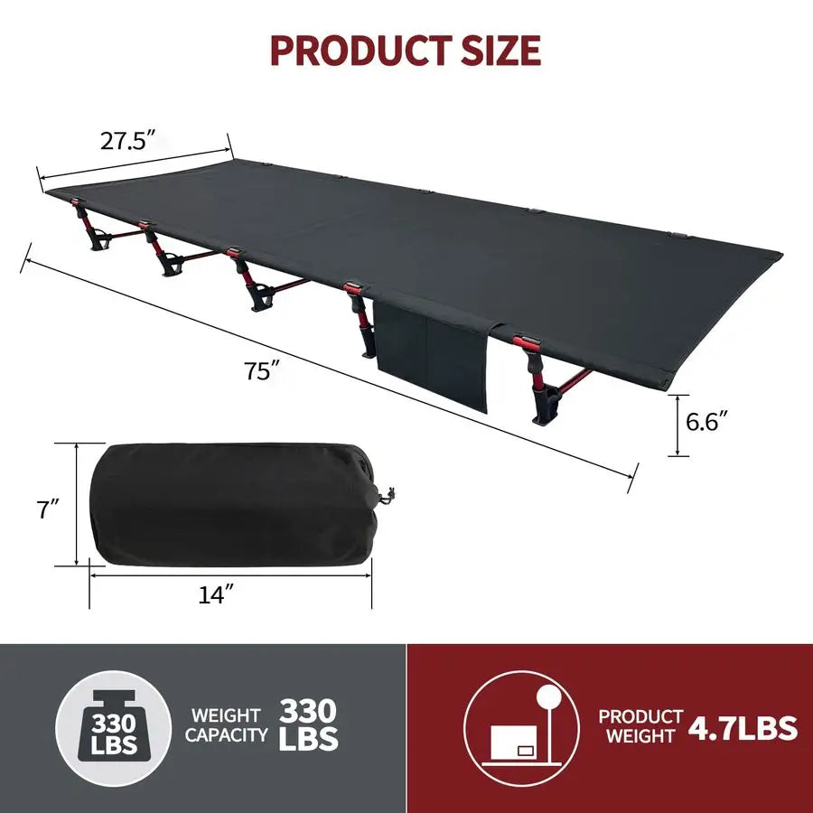 Ultralight Portable Camping Cot for Backpacking and Outdoor Travel