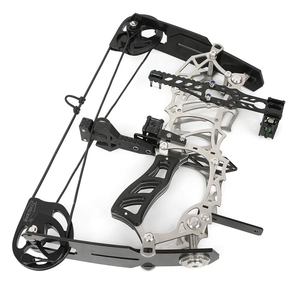 Adjustable Compound Bow With Carbon Fiber Grip And Arrows