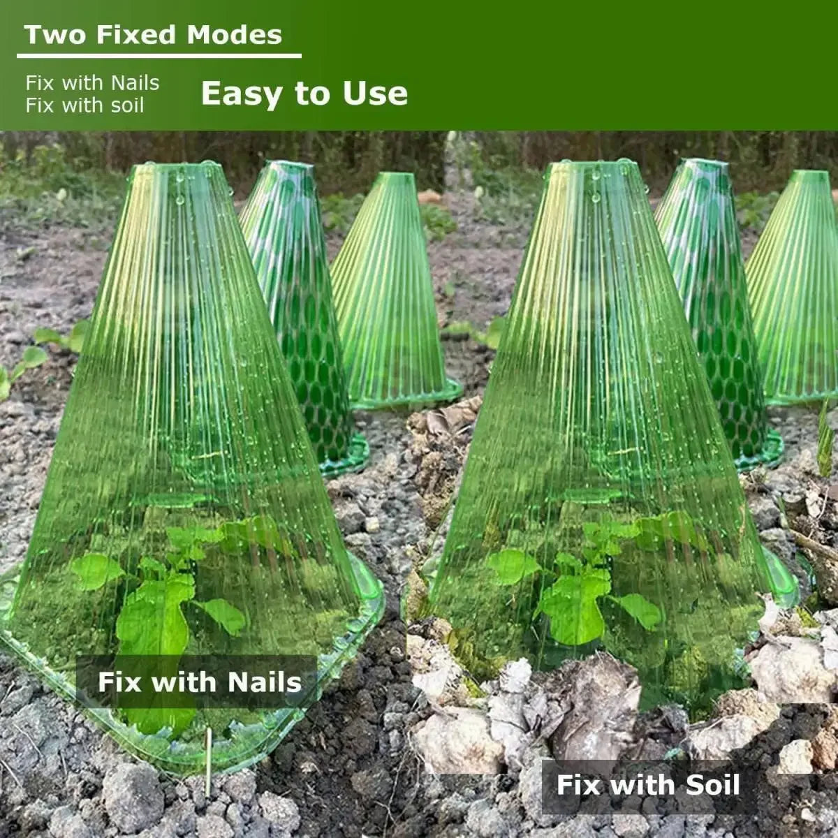 Plant Cloches Cover Reusable Snail Collar For Garden Protection