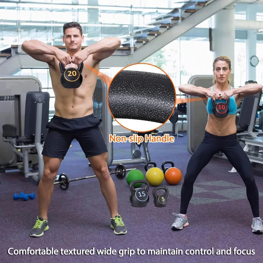 XMSJ Kettlebell Sets Home Gym Essentials 5 10 15 20