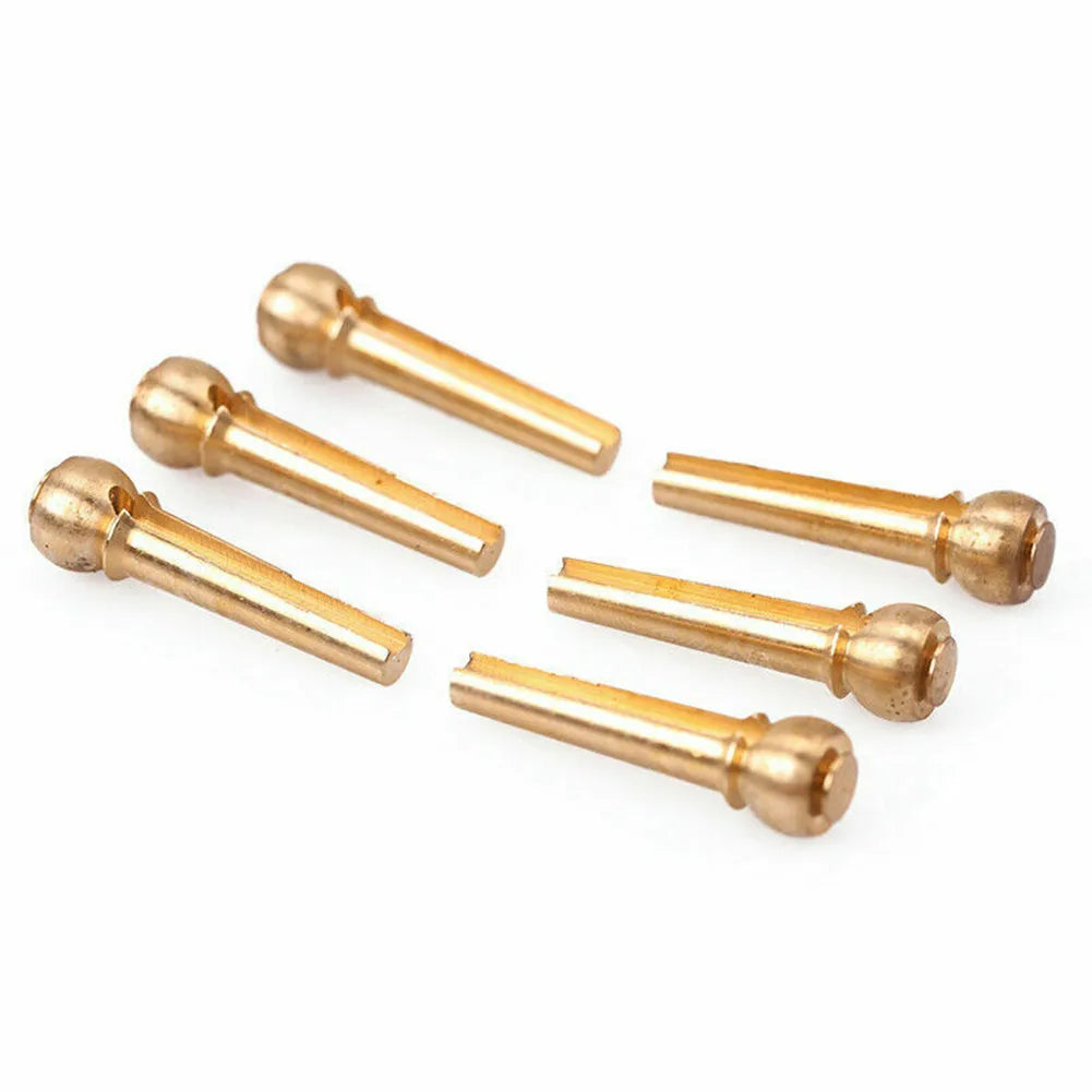 Brass Guitar Bridge Pins Set For Acoustic And Electric Guitars