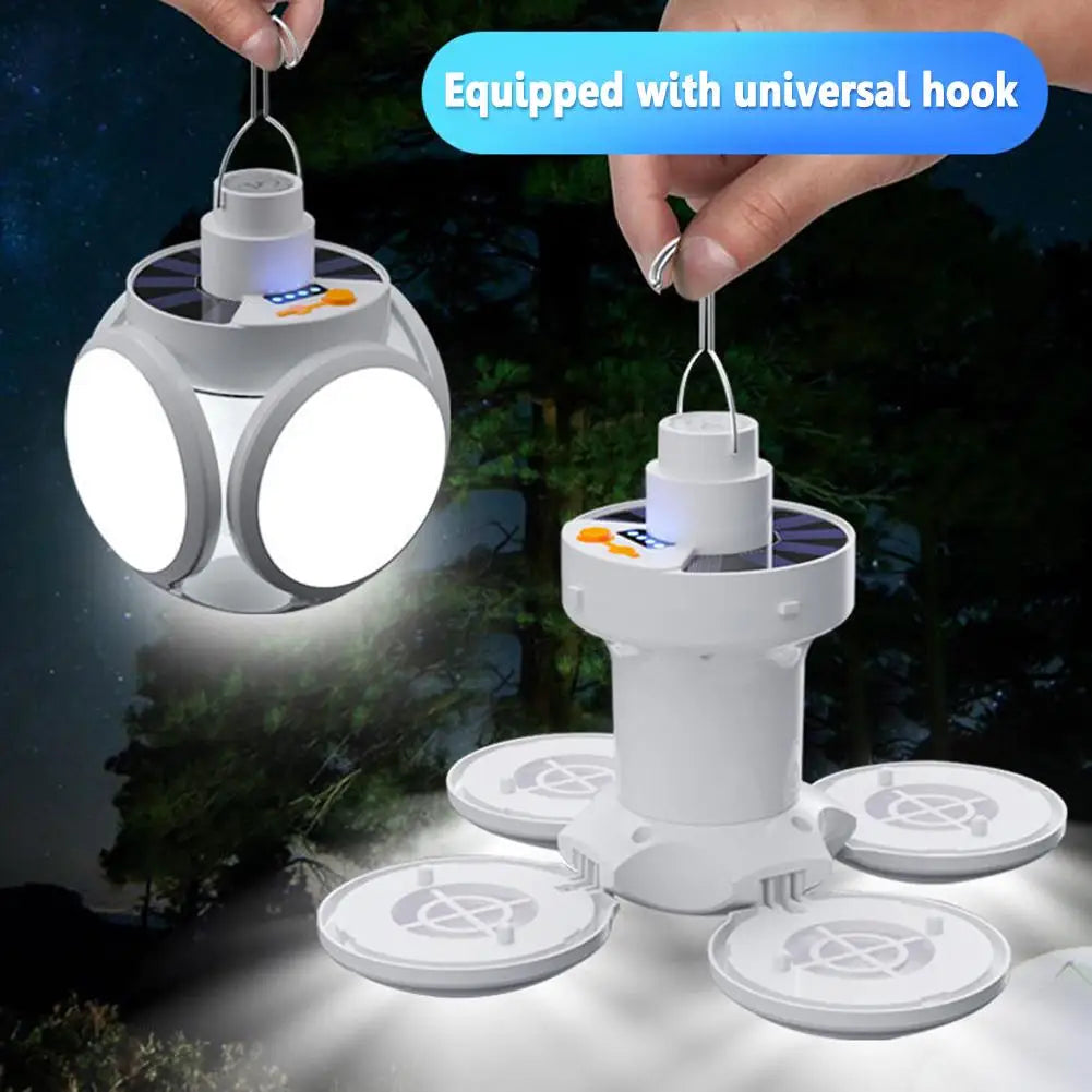 Shunmaii LED Camping Light IPX4 Solar Lantern 5 Modes 500LM